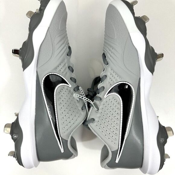 Nike Men's Alpha Huarache 3 Low Baseball Cleats in Light Smoke Grey, Size 7 - Picture 4 of 8